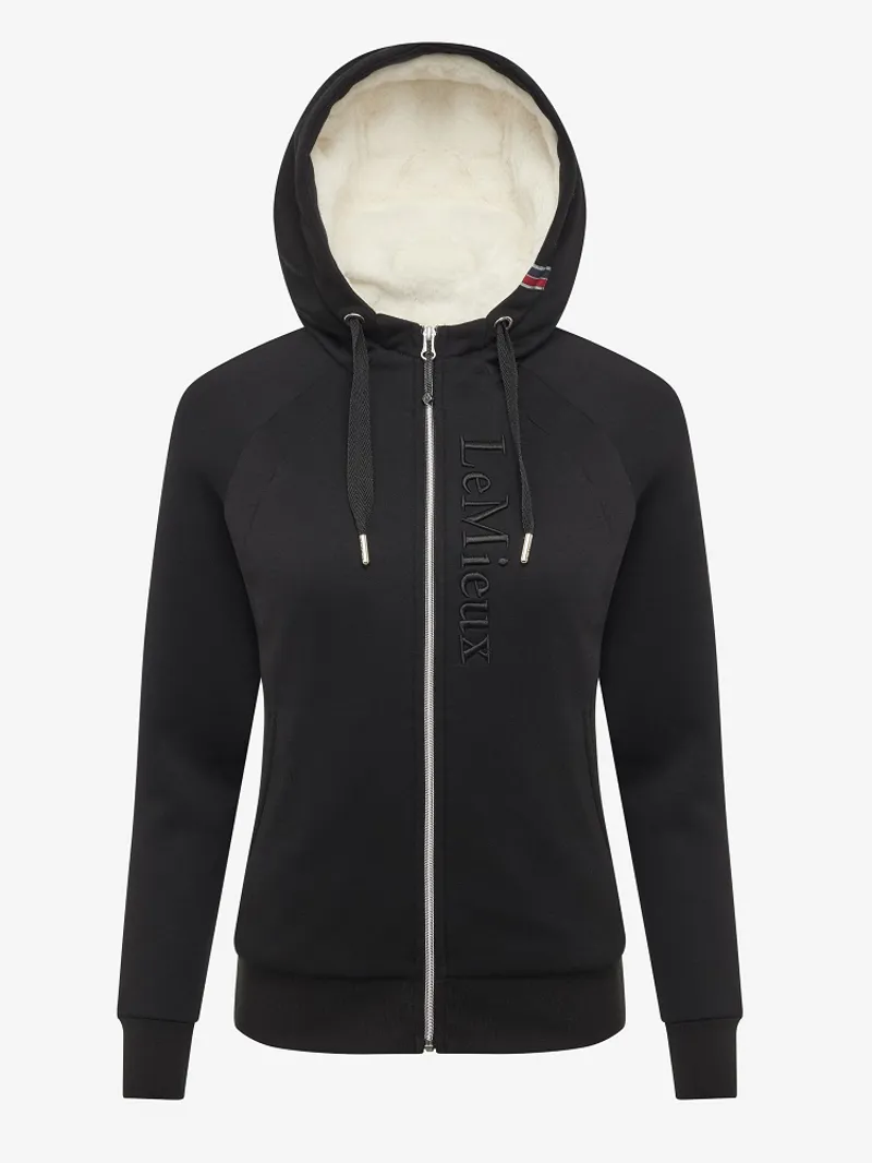 LeMieux Ladies Elite Sherpa Lined Zip Through Hoodie Black 3 LeMieux Ladies Elite Sherpa Lined Zip Through Hoodie Black