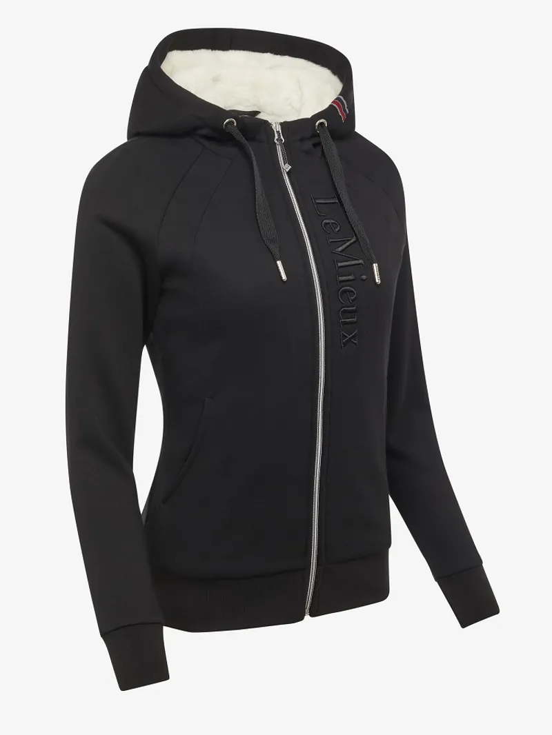 LeMieux Ladies Elite Sherpa Lined Zip Through Hoodie Black 5 LeMieux Ladies Elite Sherpa Lined Zip Through Hoodie Black - Image 3