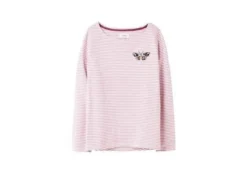 Joules Harbour Embroidered Jersey Top Butterfly Embroidery Stripe -Equestrian Related Joules Harbour Embroidered Jersey Top 8