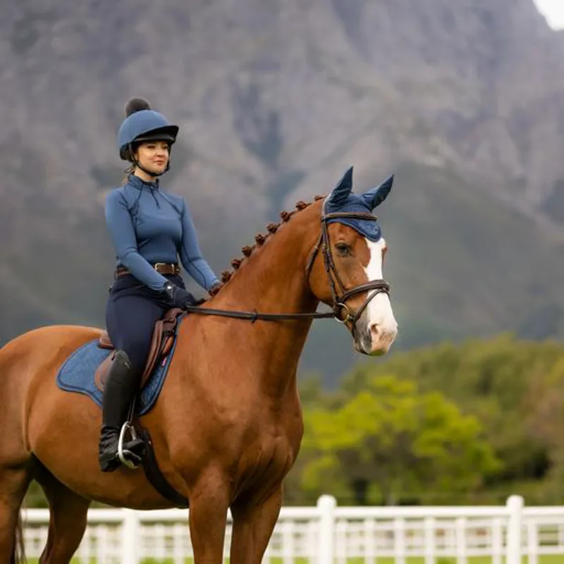 LeMieux Pom Hat Silk Atlantic 7 LeMieux Pom Hat Silk Atlantic - Image 5