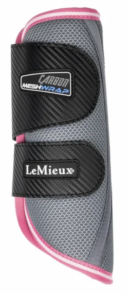 LeMieux Carbon Mesh Wrap Boots Watermelon -Equestrian Related LeMieux Carbon Mesh Wrap Boots GreyWatermelon 2