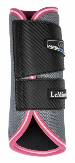 LeMieux Carbon Mesh Wrap Boots Watermelon -Equestrian Related LeMieux Carbon Mesh Wrap Boots GreyWatermelon 3