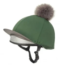 LeMieux Pom Hat Silk Hunter Green -Equestrian Related LeMieux Hat Silk Hunter Green 2