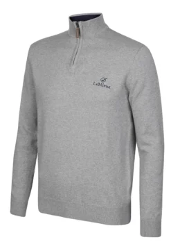 LeMieux Mens Jumper Grey 9 LeMieux Mens Jumper Grey -Equestrian Related LeMieux Monsieur Mens Crew Jumper Grey 2