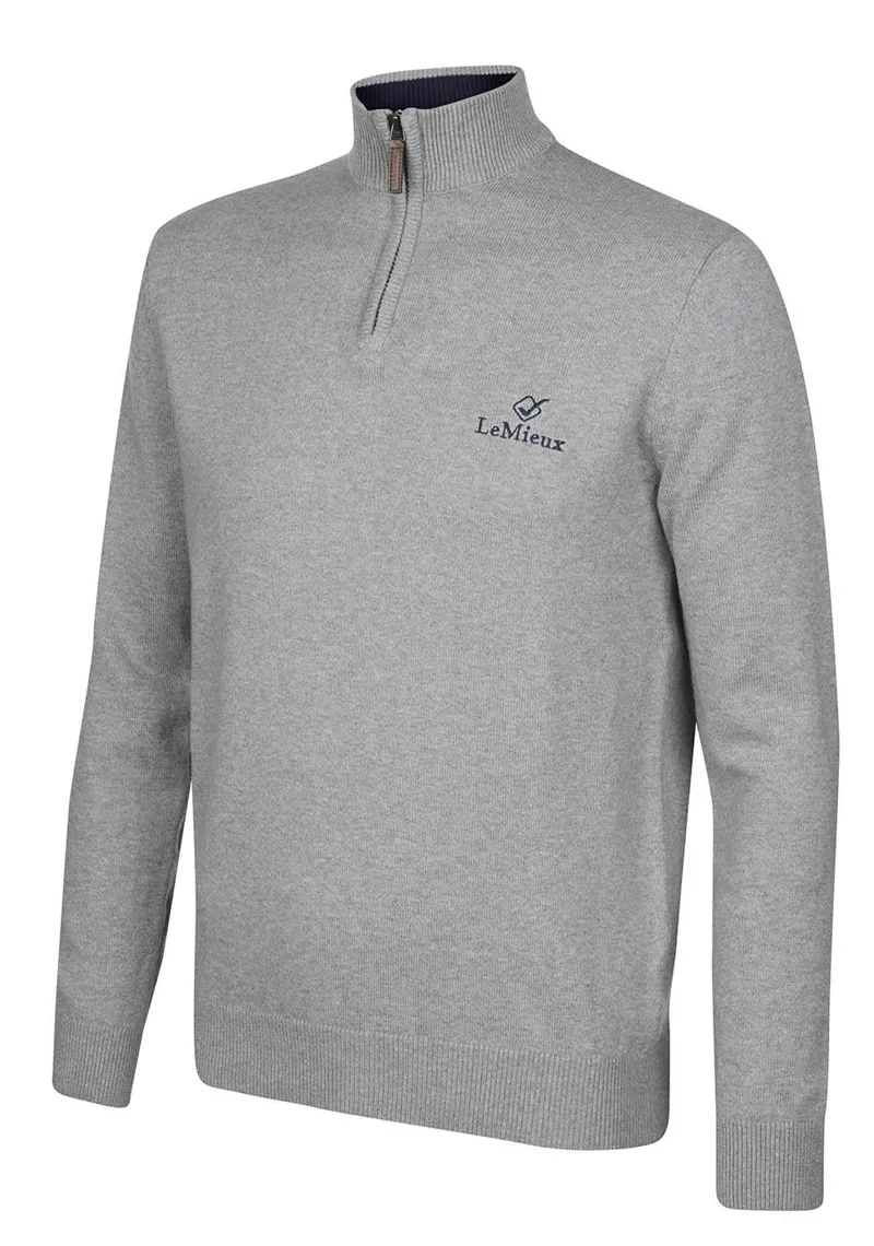 LeMieux Mens Jumper Grey 4 LeMieux Mens Jumper Grey - Image 2