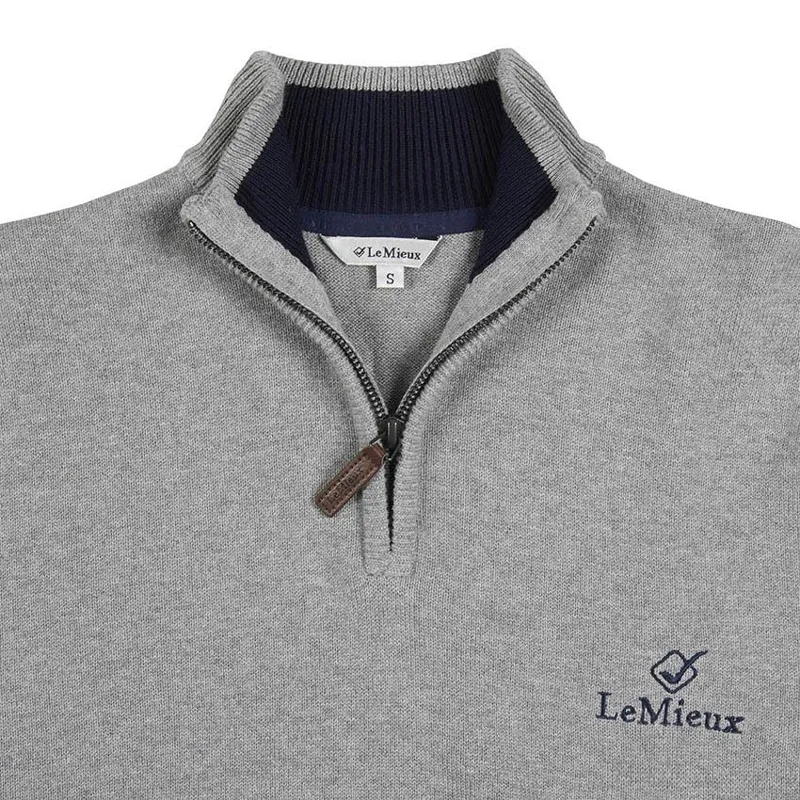 LeMieux Mens Jumper Grey 6 LeMieux Mens Jumper Grey - Image 4