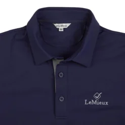 LeMieux Mens Polo Shirt Navy -Equestrian Related LeMieux Monsieur Mens Polo Shirt Navy 5 2