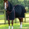 Premier Equine Lucanta 450g Stable Rug With Neck Cover Black -Equestrian Related Lucanta Stable 450g with Detachable Neck Black 1