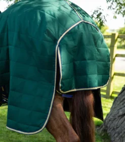 Premier Equine Lucanta 200g Stable Rug With Neck Cover Green -Equestrian Related Lucanta Stable Green Image 6 RGB