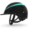 Charles Owen My Halo CX Custom Hat - Black Crystal / Black Gloss / Spearmint Gloss Halo -Equestrian Related My Halo CX Custom Helmet Crystal Black Spearmint 2