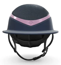 Charles Owen My Halo CX Custom Hat - Navy Crystal / Navy Gloss / Baby Pink Gloss Halo 7 Charles Owen My Halo CX Custom Hat - Navy Crystal / Navy Gloss / Baby Pink Gloss Halo -Equestrian Related My Halo CX Custom Luxe Riding Hat Crystal Navy with Baby Pink Halo 1