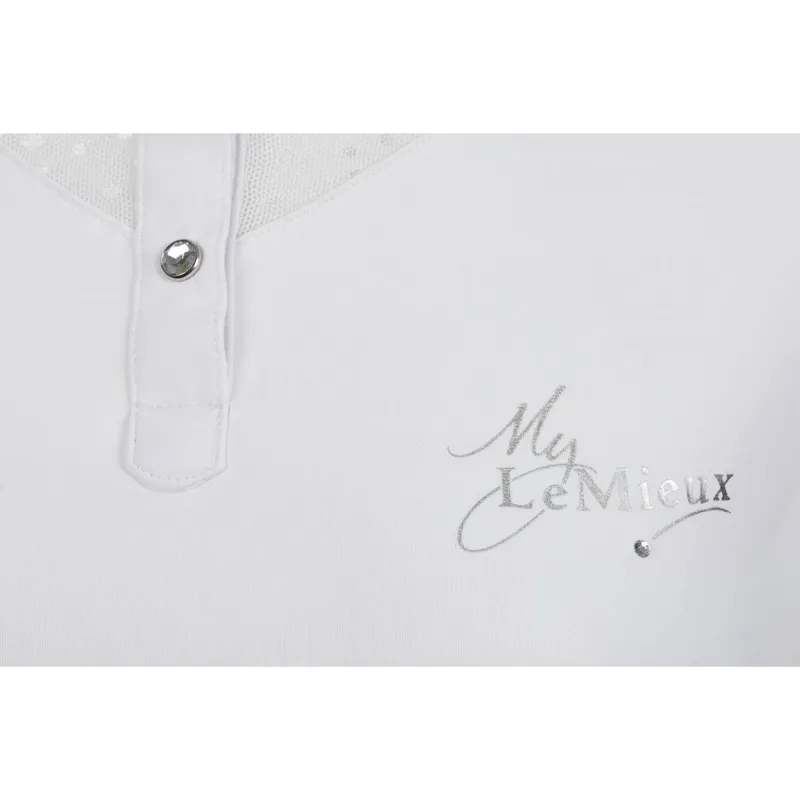 LeMieux Amelie Diamante Show Shirt White 5 LeMieux Amelie Diamante Show Shirt White - Image 3