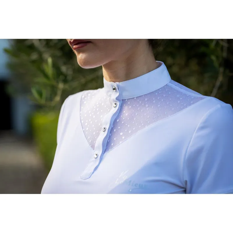 LeMieux Amelie Diamante Show Shirt White 6 LeMieux Amelie Diamante Show Shirt White - Image 4