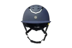 Charles Owen EQx Kylo Riding Helmet - Navy Matte/Pewter Wide Peak With MIPS