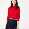 Joules Orianna Roll Neck Jumper - Red -Equestrian Related Orianna201