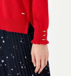 Joules Orianna Roll Neck Jumper - Red -Equestrian Related Orianna203