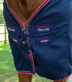 Premier Equine Sports Cooler Rug Navy 10 Premier Equine Sports Cooler Rug Navy -Equestrian Related PE Sport Cooler Rug Navy 3