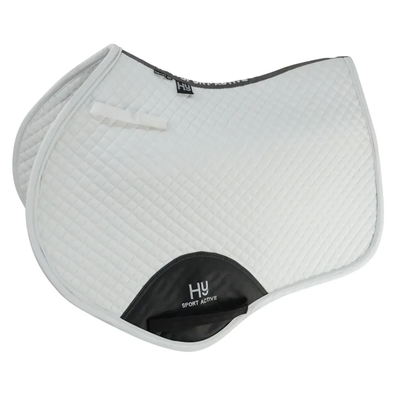 Hy Sport Active Close Contact Saddle Pad In White 3 Hy Sport Active Close Contact Saddle Pad In White