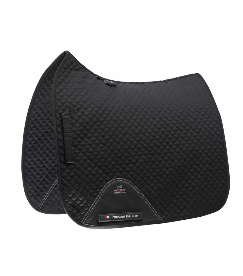 Premier Equine Plain Cotton Saddle Pad - Dressage Square Black 3 Premier Equine Plain Cotton Saddle Pad - Dressage Square Black
