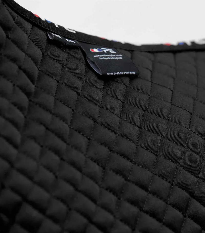Premier Equine Plain Cotton Saddle Pad - Dressage Square Black 4 Premier Equine Plain Cotton Saddle Pad - Dressage Square Black - Image 2