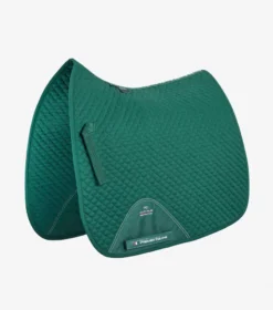 Premier Equine Plain Cotton Saddle Pad - Dressage Square Green