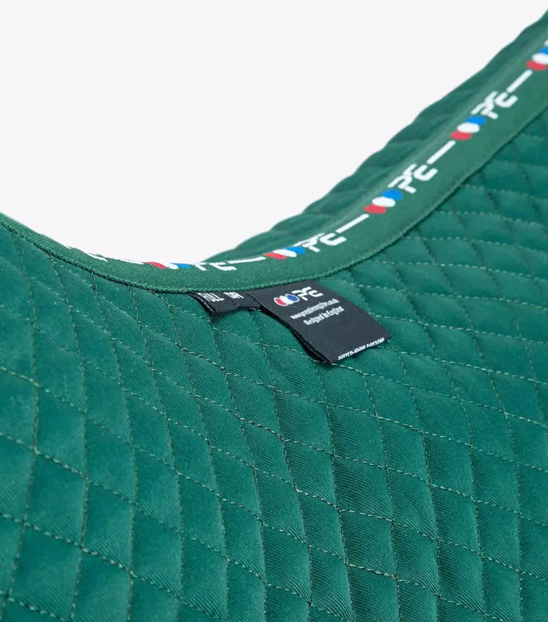 Premier Equine Plain Cotton Saddle Pad - Dressage Square Green 4 Premier Equine Plain Cotton Saddle Pad - Dressage Square Green - Image 2