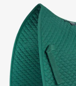 Premier Equine Plain Cotton Saddle Pad - Dressage Square Green 10 Premier Equine Plain Cotton Saddle Pad - Dressage Square Green -Equestrian Related Plain Cotton Dressage Square Green 3