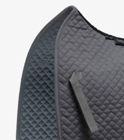 Premier Equine Plain Cotton Saddle Pad - Dressage Square Grey -Equestrian Related Plain Cotton Dressage Square Grey 3