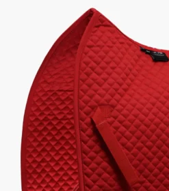 Premier Equine Plain Cotton Saddle Pad - Dressage Square Red -Equestrian Related Plain Cotton Dressage Square Red 3