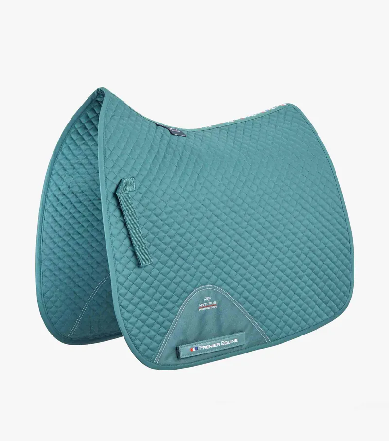 Premier Equine Plain Cotton Saddle Pad - Dressage Square Turquoise 3 Premier Equine Plain Cotton Saddle Pad - Dressage Square Turquoise