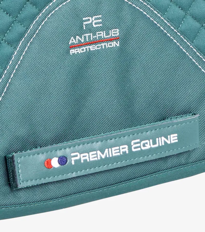 Premier Equine Plain Cotton Saddle Pad - Dressage Square Turquoise 7 Premier Equine Plain Cotton Saddle Pad - Dressage Square Turquoise - Image 5