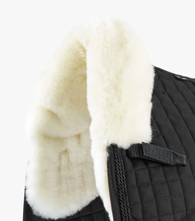 Premier Equine Pony CC Merino Wool Half Lined European Dressage Square Black/Natural Wool 5 Premier Equine Pony CC Merino Wool Half Lined European Dressage Square Black/Natural Wool - Image 3