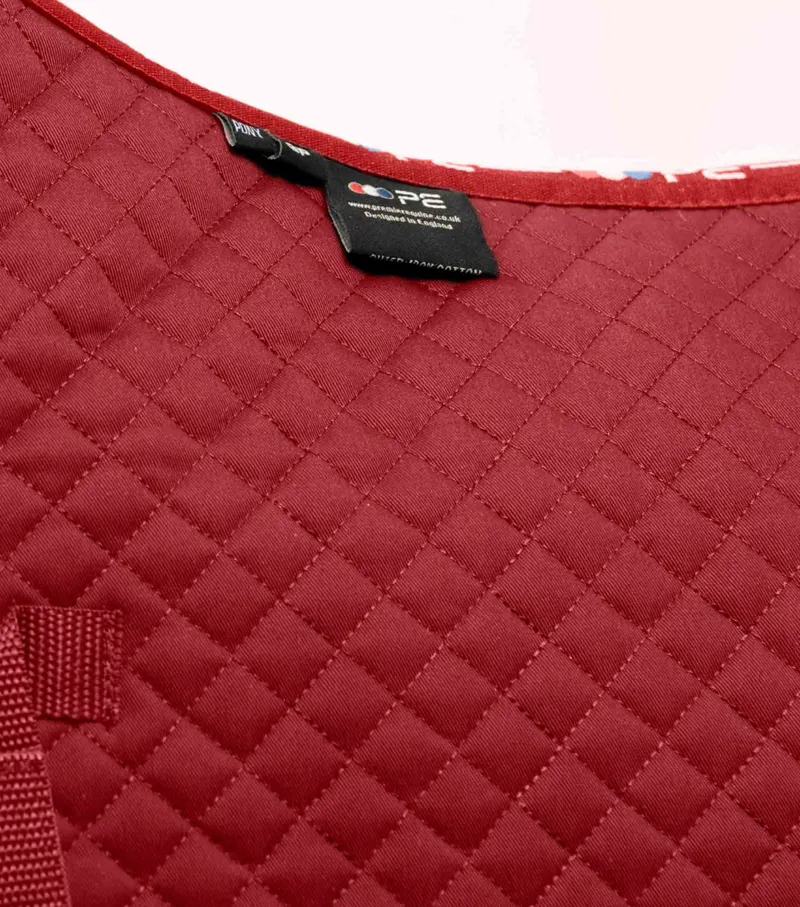 Premier Equine Pony Plain Cotton GP/Jump Square Burgundy 4 Premier Equine Pony Plain Cotton GP/Jump Square Burgundy - Image 2