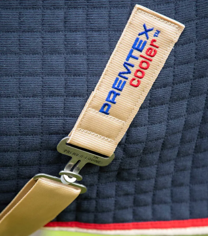 Premier Equine PremTex Horse Cooler Rug Navy 6 Premier Equine PremTex Horse Cooler Rug Navy - Image 4