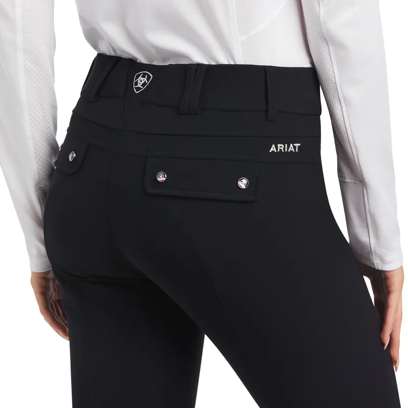 Ariat Women's Tri Factor Grip Knee Patch Breech Black 4 Ariat Women's Tri Factor Grip Knee Patch Breech Black - Image 2