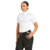 Ariat Women's Showstopper Show Shirt White 1 Ariat Women's Showstopper Show Shirt White -Equestrian Related S21 WMS ENGL 10035263 front