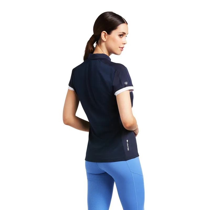 Ariat Women's Bandera 1/4 Zip Polo Navy 6 Ariat Women's Bandera 1/4 Zip Polo Navy - Image 4