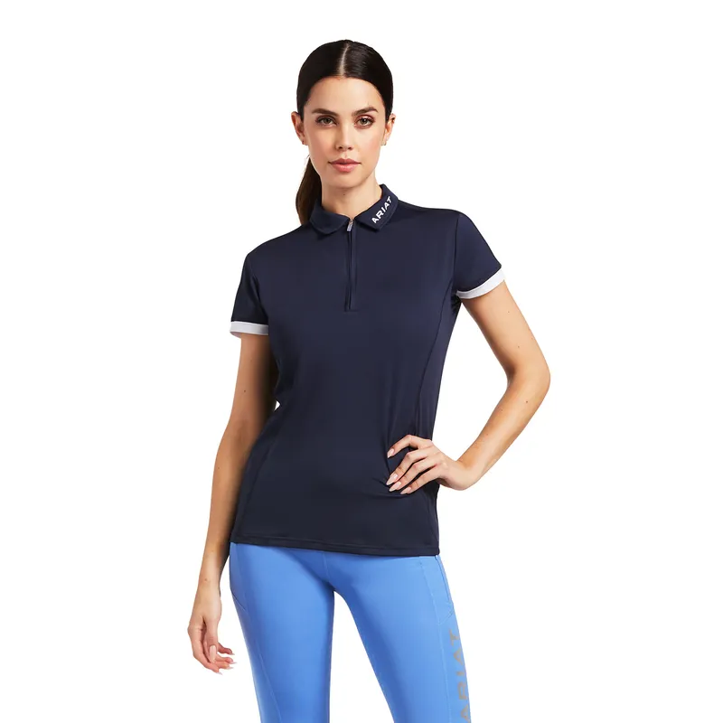 Ariat Women's Bandera 1/4 Zip Polo Navy 3 Ariat Women's Bandera 1/4 Zip Polo Navy