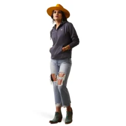 Ariat Women's Tek Hoodie 1/2 Zip Hoodie Periscope -Equestrian Related S23 WMS WEST 10043449 full