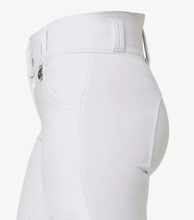 Premier Equine Sophia Ladies Full Seat High Waist Riding Breeches White 6 Premier Equine Sophia Ladies Full Seat High Waist Riding Breeches White - Image 4