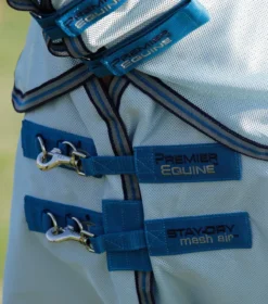 Premier Equine Stay-Dry Mesh Air Fly Rug With Surcingles Blue 10 Premier Equine Stay-Dry Mesh Air Fly Rug With Surcingles Blue -Equestrian Related Stay Dry Mesh Air Fly Rug with Surcingles Blue 3