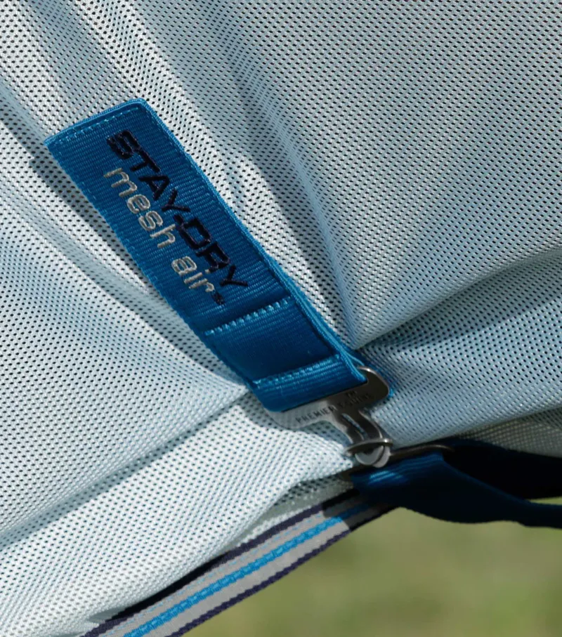 Premier Equine Stay-Dry Mesh Air Fly Rug With Surcingles Blue 7 Premier Equine Stay-Dry Mesh Air Fly Rug With Surcingles Blue - Image 5