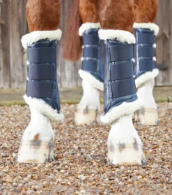 Premier Equine Techno Wool Brushing Boots Navy -Equestrian Related Techno Wool Brushing Boot Navy 2