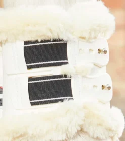 Premier Equine Techno Wool Fetlock Boots White -Equestrian Related Techno Wool Fetlock Boot White 4