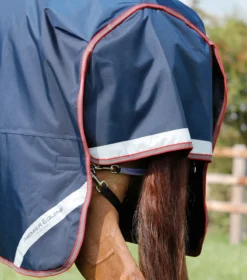 Premier Equine Titan 100g Turnout Rug With Snug-Fit Neck Cover Navy -Equestrian Related Titan 100 Turnout Rug Navy 6