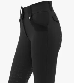 Premier Equine Torino Ladies Full Seat Gel Riding Breeches Black -Equestrian Related Torino Ladies Full Seat Gel Riding Breeches Black 2ALT