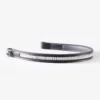 Premier Equine Trovare Crystal Browband Black -Equestrian Related Trovare Crystal Browband Black Leather 1