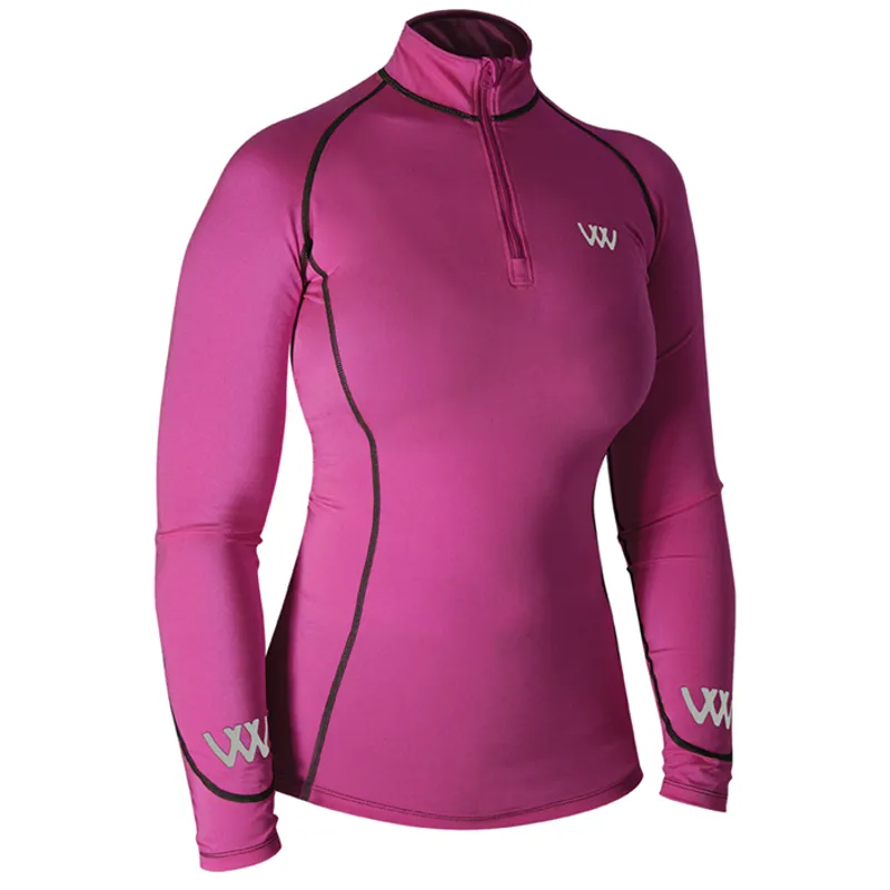 Woof Wear Performance Riding Shirt - Berry 3 Woof Wear Performance Riding Shirt - Berry