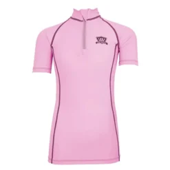 Woof Wear Young Rider Short Sleeve Riding Shirt - Lilac
