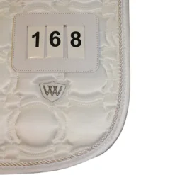 Woof Wear 3 Digit Dressage Number Holder White -Equestrian Related WS001920 20Saddle20Cloth20Number20Holder20on20Saddle20Cloth